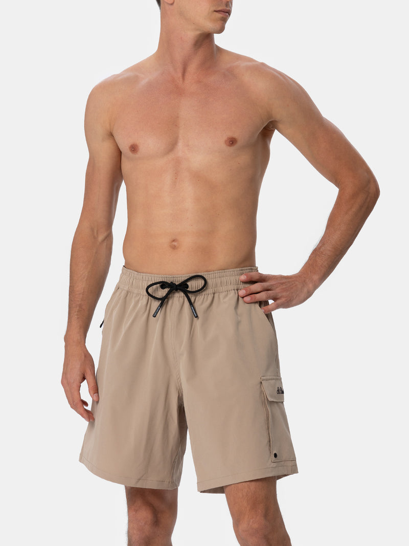 Man beige Comfort Travel swim shorts