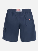 Blaue Comfort-Badeshorts für Herren