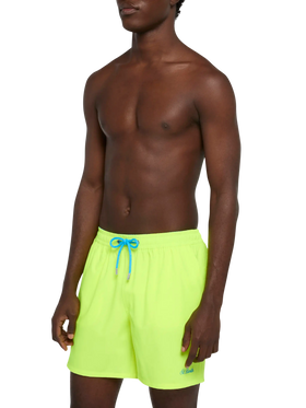 Fluo yellow Comfort swim shorts with St. Barth embroidery - MC2 Saint Barth