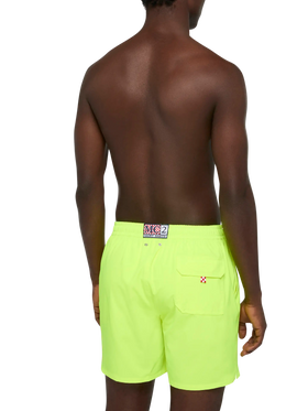 Fluo yellow Comfort swim shorts with St. Barth embroidery - MC2 Saint Barth