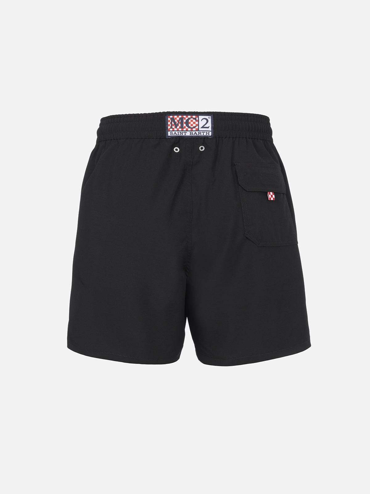 Schwarze, klassische Stretch-Komfort-Badeshorts