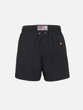Schwarze, klassische Stretch-Komfort-Badeshorts