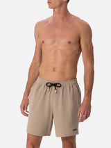 Herren beige Comfort-Badeshorts