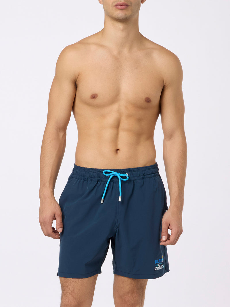 Man Comfort swim shorts with Nel bere e nel mare embroidery | INSULTI LUMINOSI SPECIAL EDITION