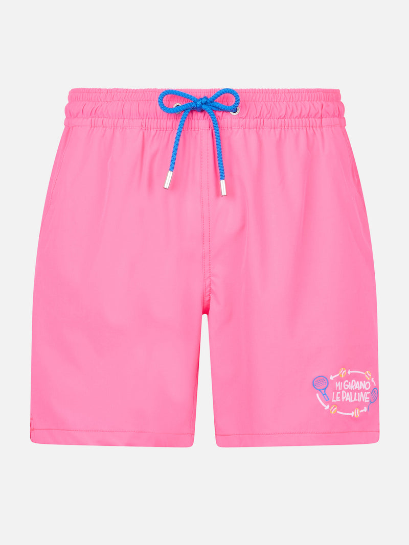 Herren-Badeshorts „Comfort“ mit „Mi girano le palline“-Stickerei | INSULTI LUMINOSI SONDEREDITION