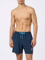 Man Comfort swim shorts with Dal Padel alla Brace embroidery | INSULTI LUMINOSI SPECIAL EDITION