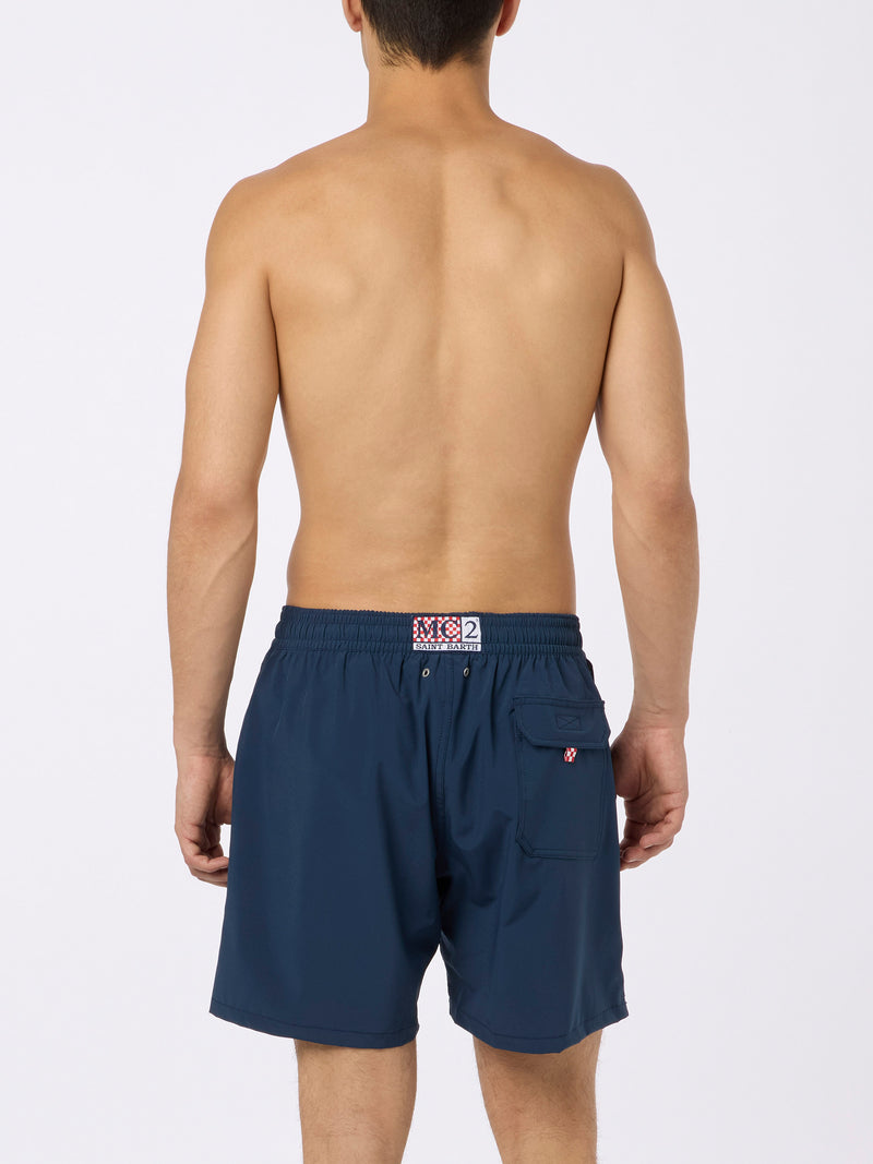 Man Comfort swim shorts with Dal Padel alla Brace embroidery | INSULTI LUMINOSI SPECIAL EDITION