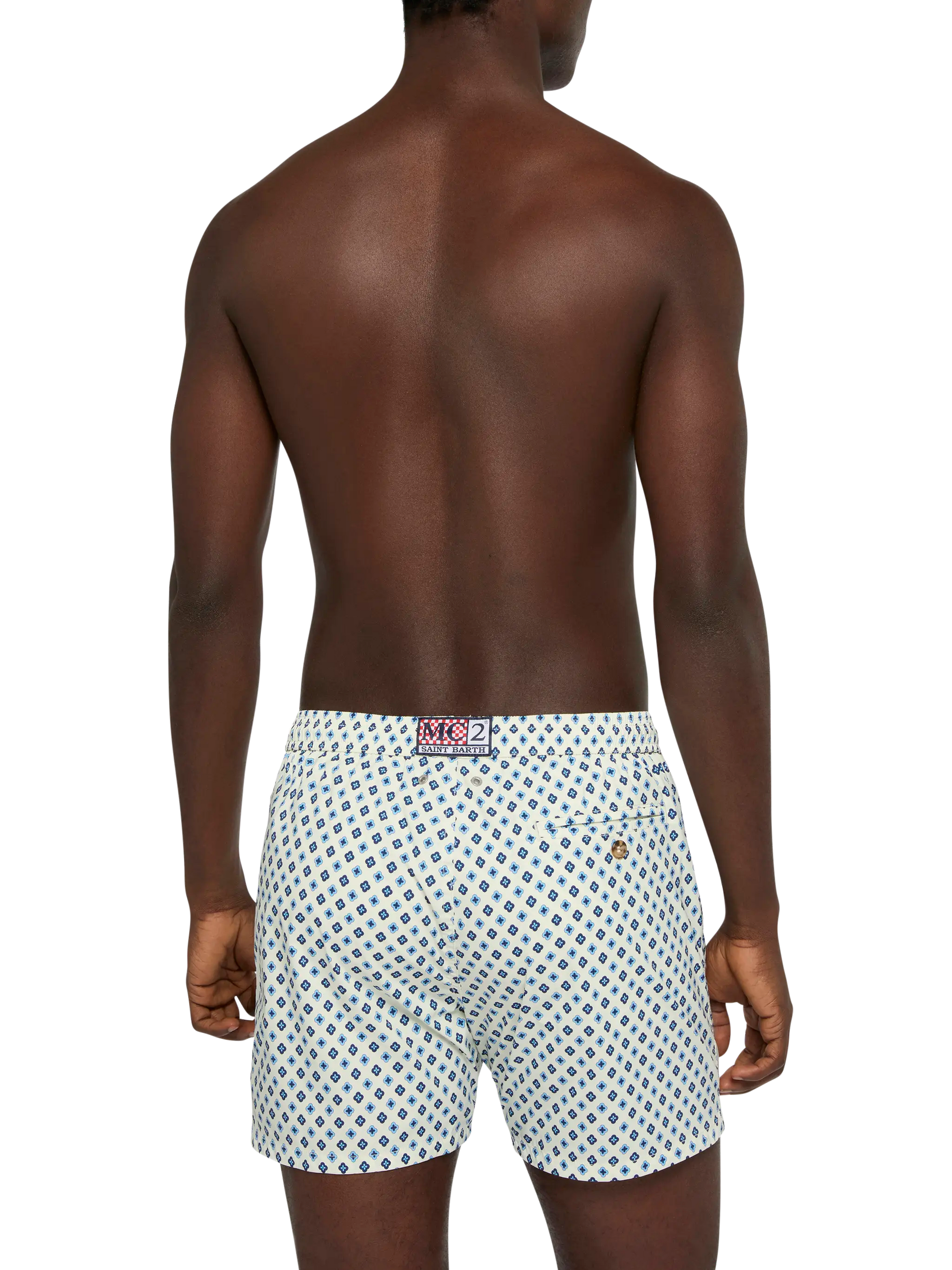 Comfort Light swim shorts with tie print - MC2 Saint Barth