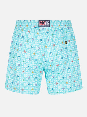 Man stretch fabric comfort swim shorts with sea star print - MC2 Saint Barth