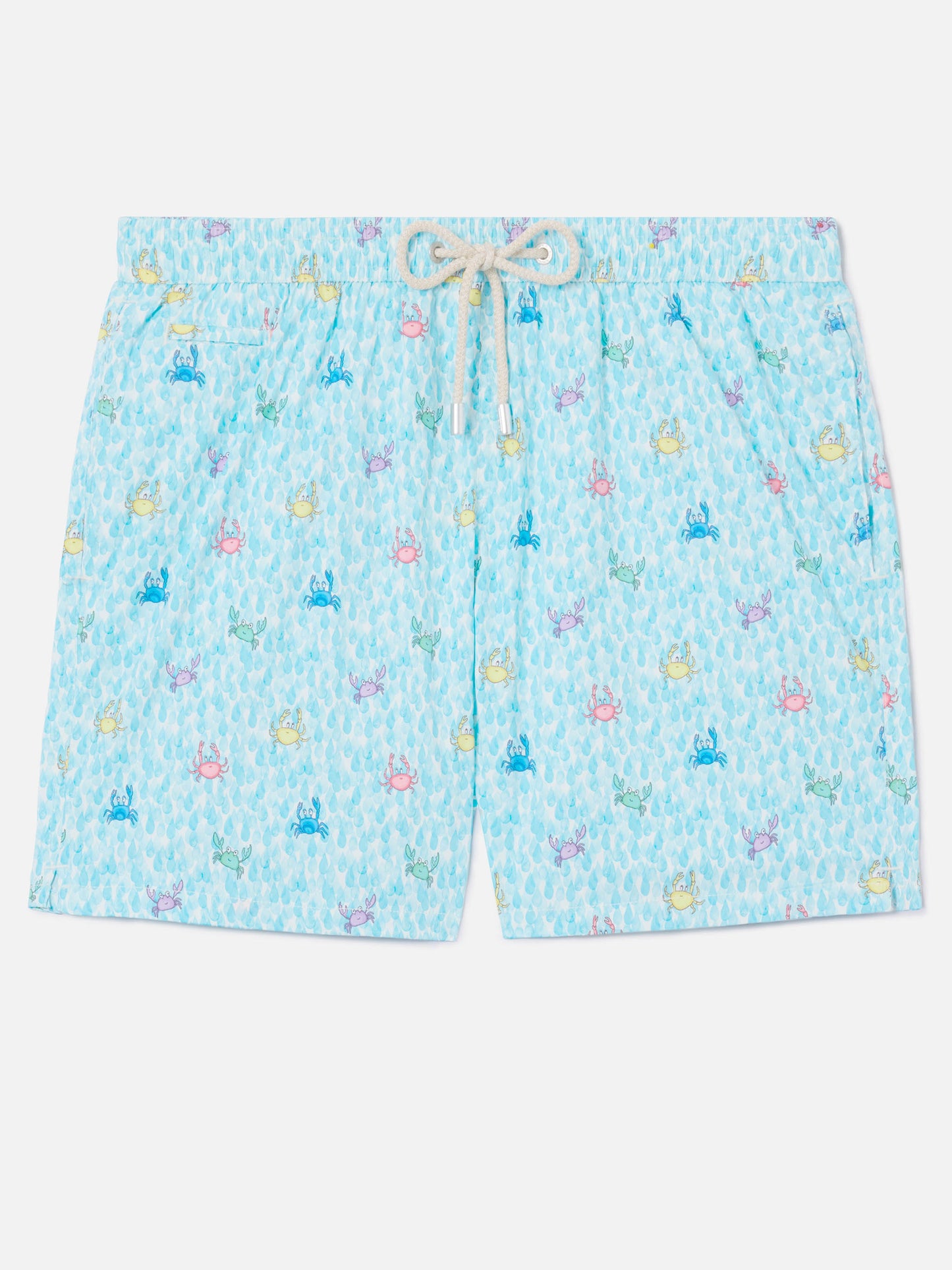 Bañador short clásico elástico Comfort Light con estampado de cangrejos 