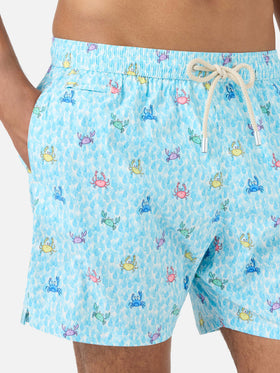 Comfort Light klassische Stretch-Badeshorts mit Krabben-Print 