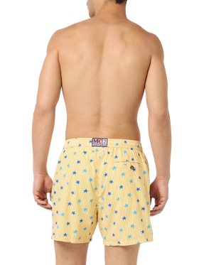 Comfort Light classic stretch swim shorts with starfishes print - MC2 Saint Barth