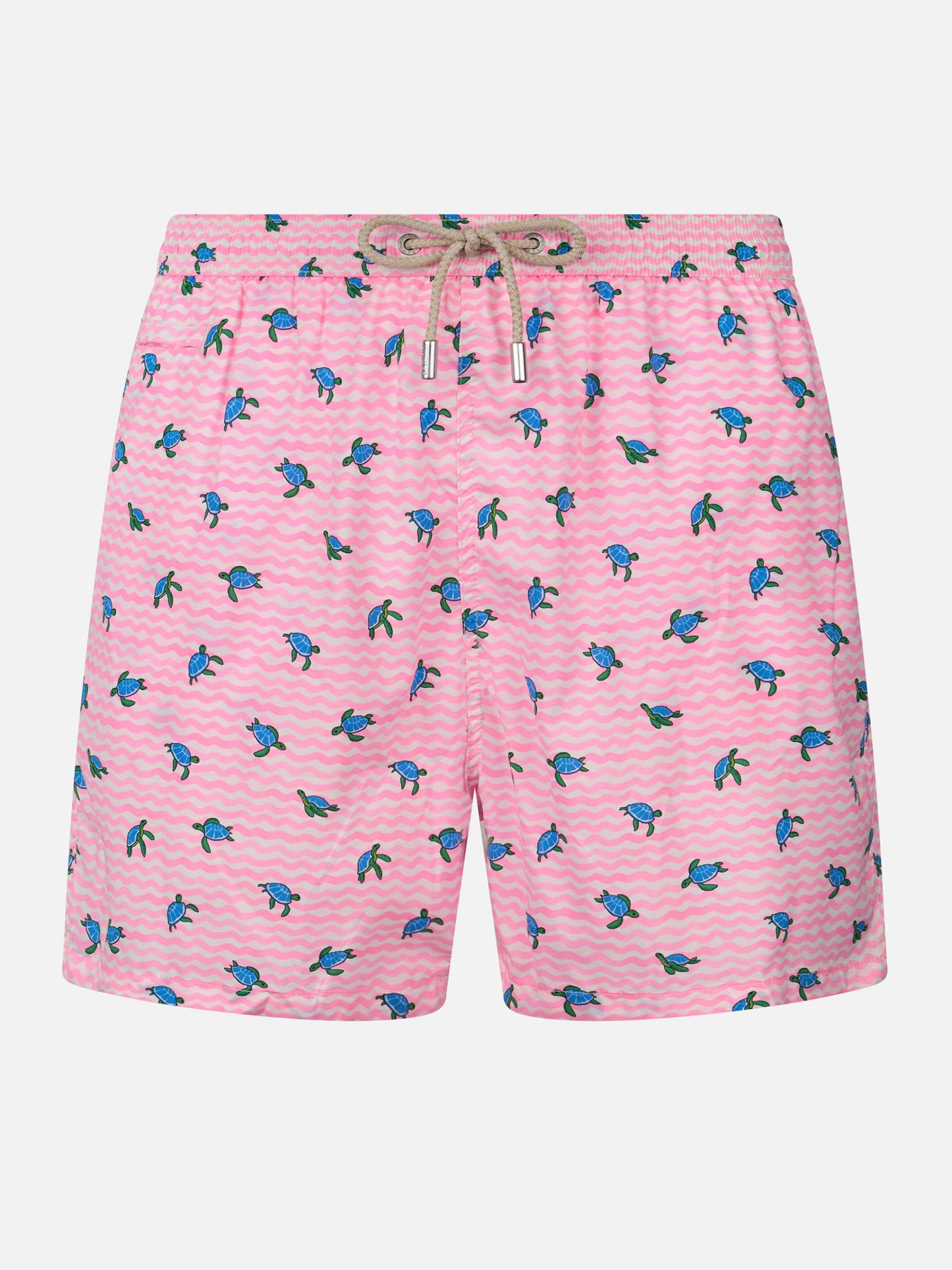 Comfort Light classic stretch swim shorts with sea turtles print - MC2 Saint Barth