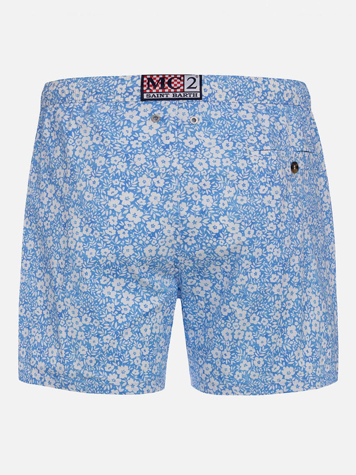 Short de bain classique stretch Comfort Light à imprimé floral 