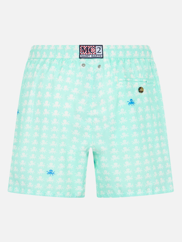 Man Comfort Light Badeshorts mit Oktopus-Print