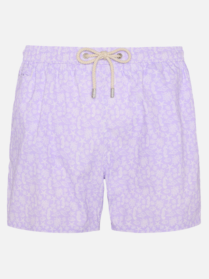 Comfort Light swim shorts with sea animals print