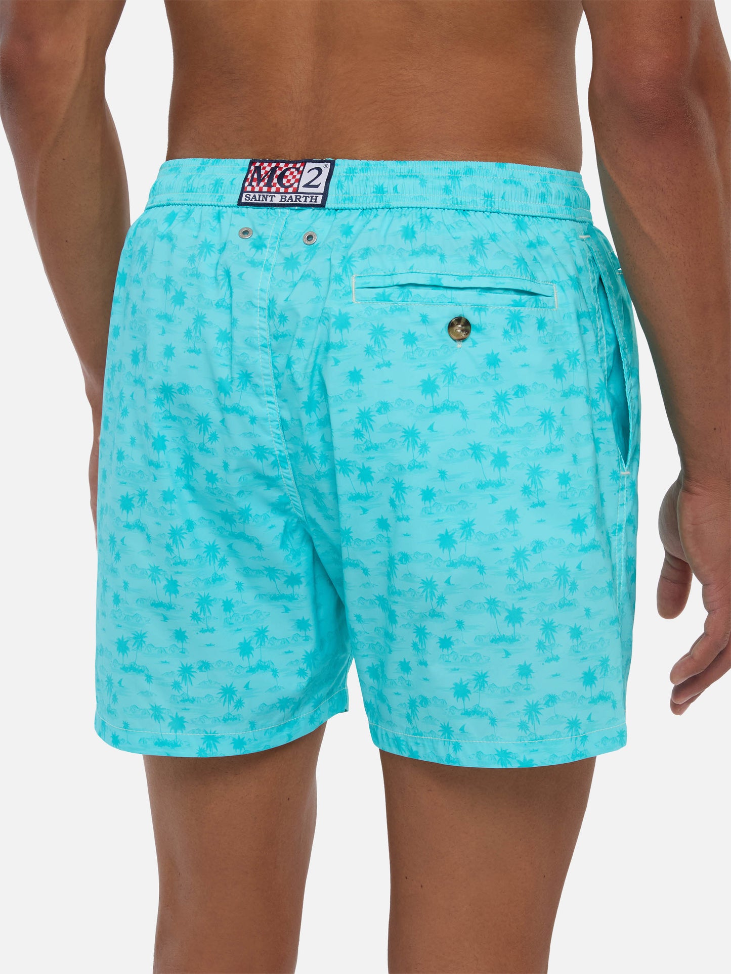 Comfort Light Badeshorts mit Hawaii-Print