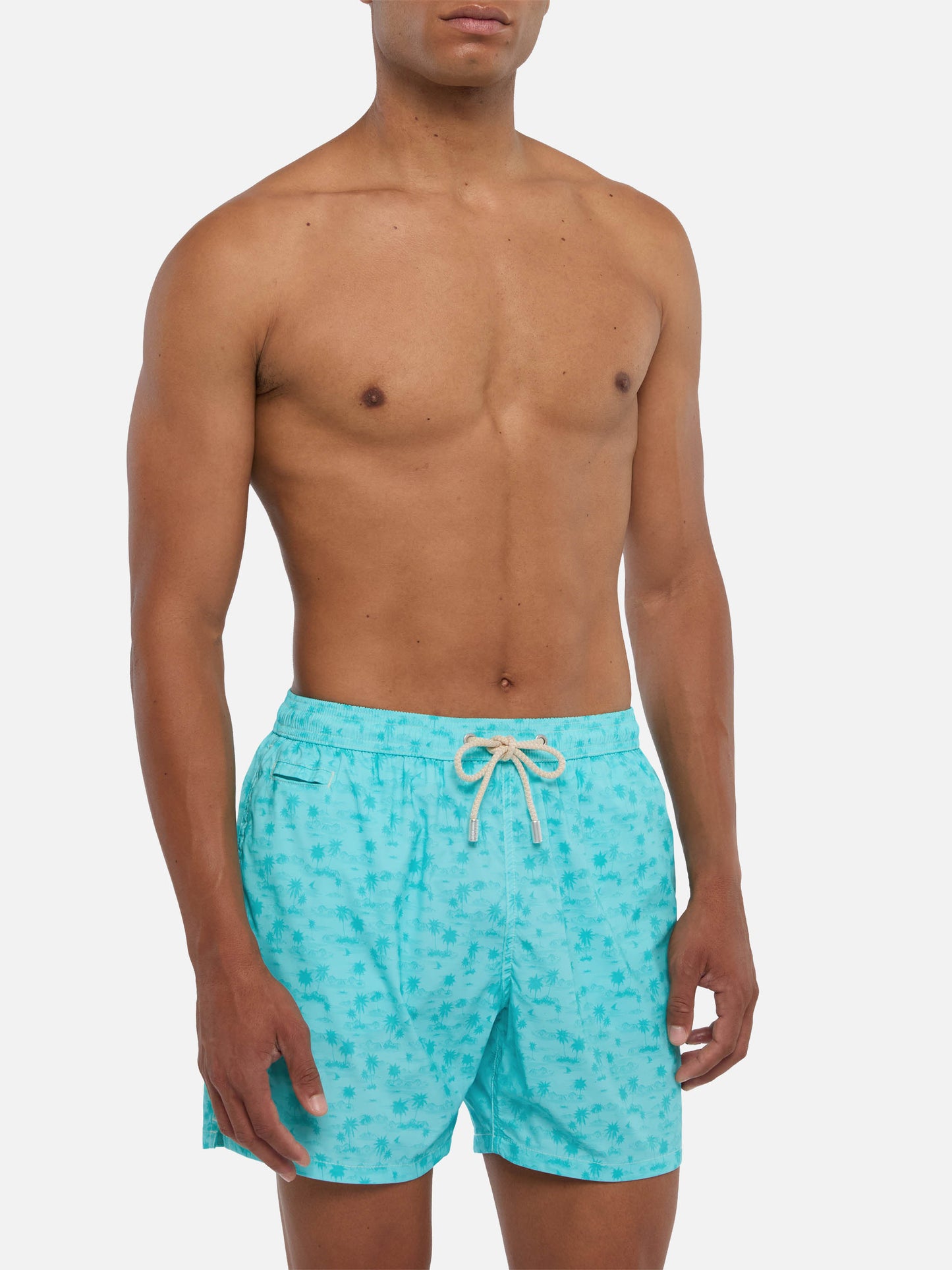 Comfort Light Badeshorts mit Hawaii-Print