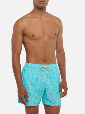 Comfort Light Badeshorts mit Hawaii-Print