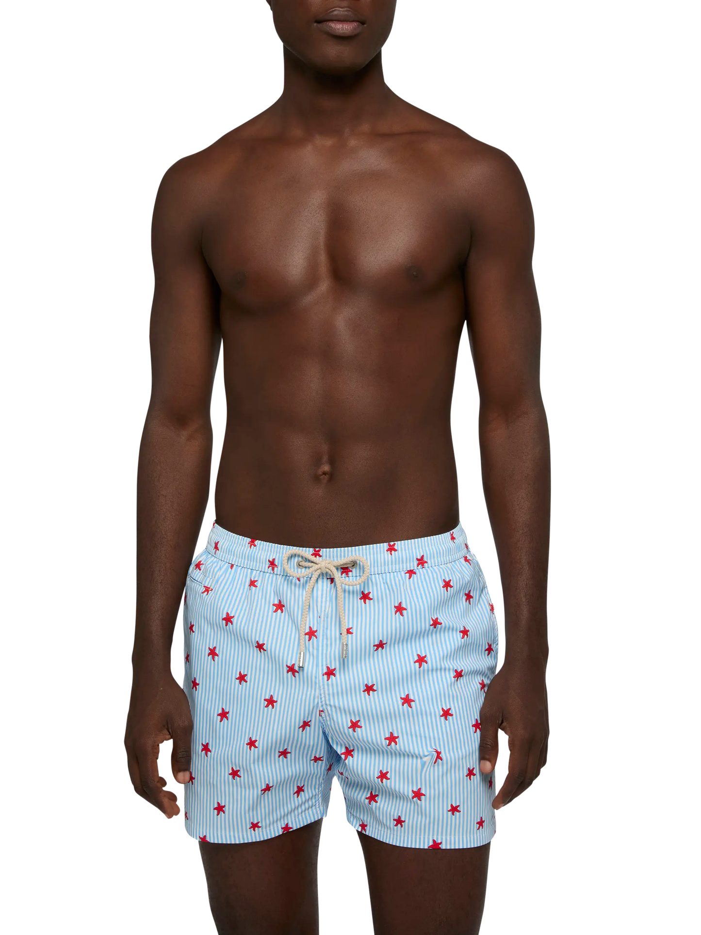 Comfort Light swim shorts with starfish print - MC2 Saint Barth