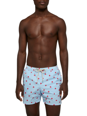 Comfort Light swim shorts with starfish print - MC2 Saint Barth