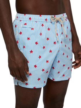 Comfort Light swim shorts with starfish print - MC2 Saint Barth