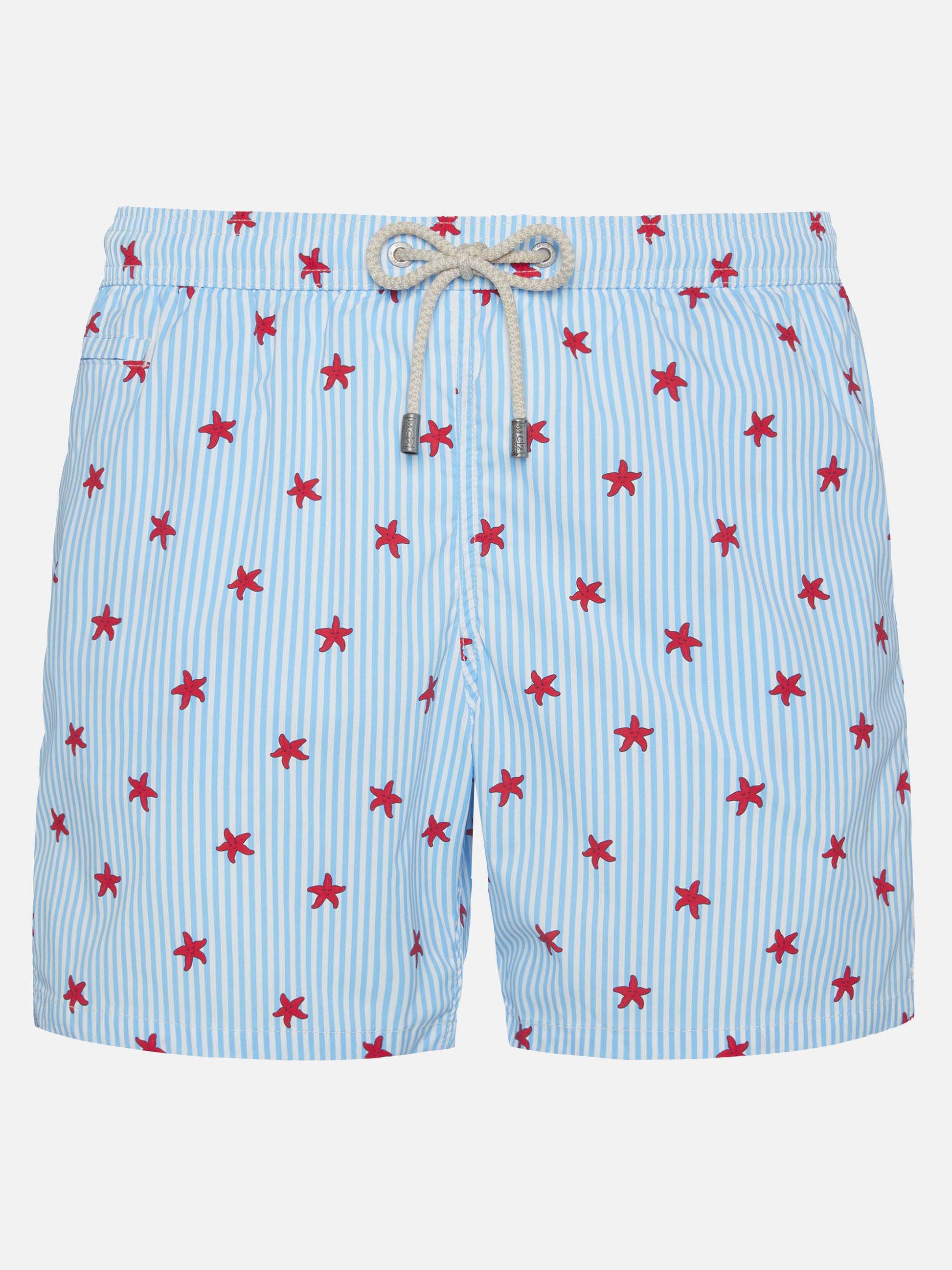 Comfort Light swim shorts with starfish print - MC2 Saint Barth