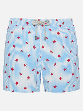 Comfort Light swim shorts with starfish print - MC2 Saint Barth