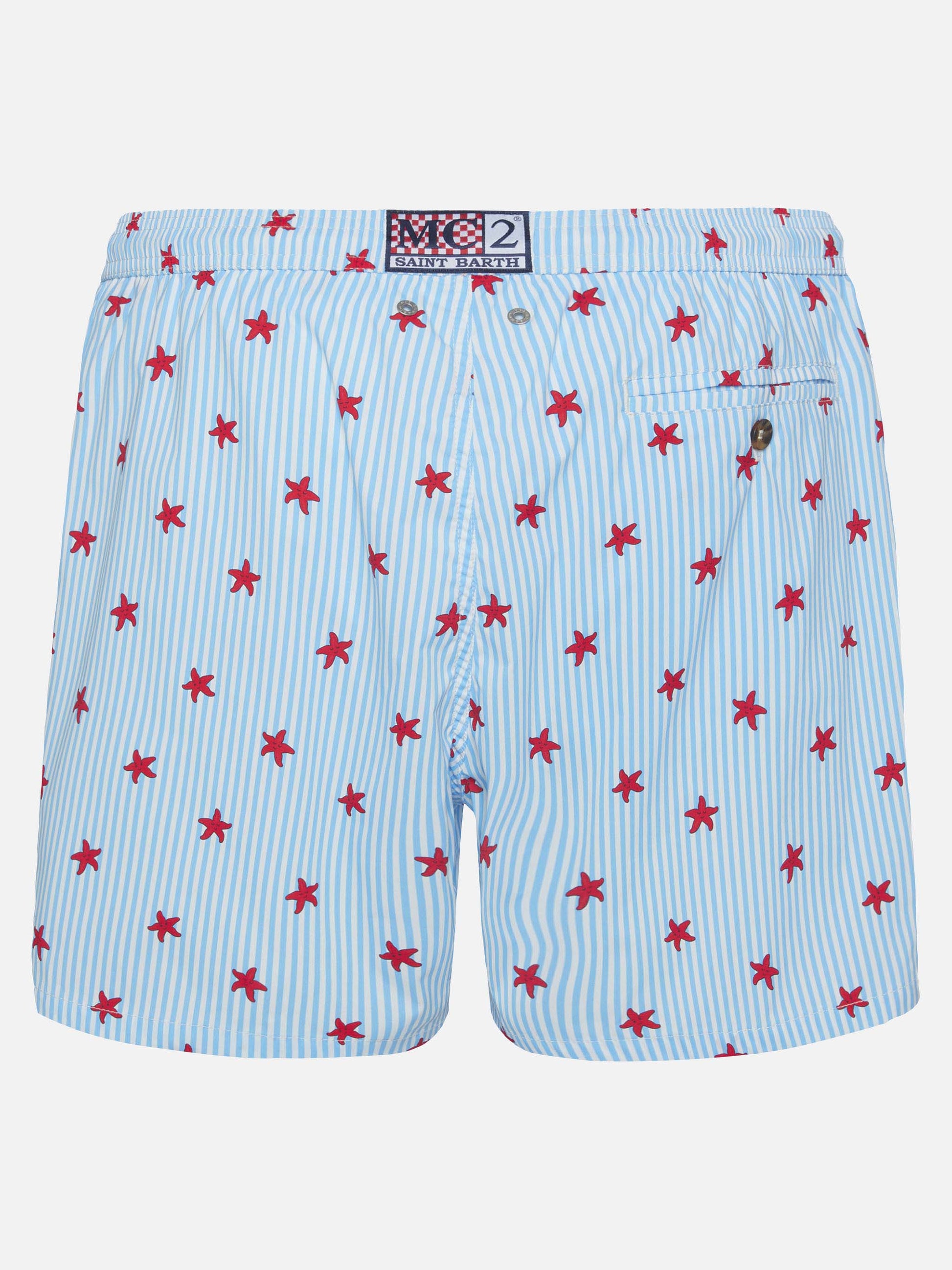 Comfort Light swim shorts with starfish print - MC2 Saint Barth