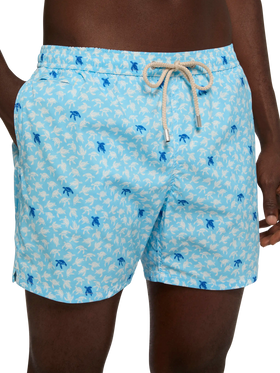Comfort Light swim shorts with sea turtle print - MC2 Saint Barth