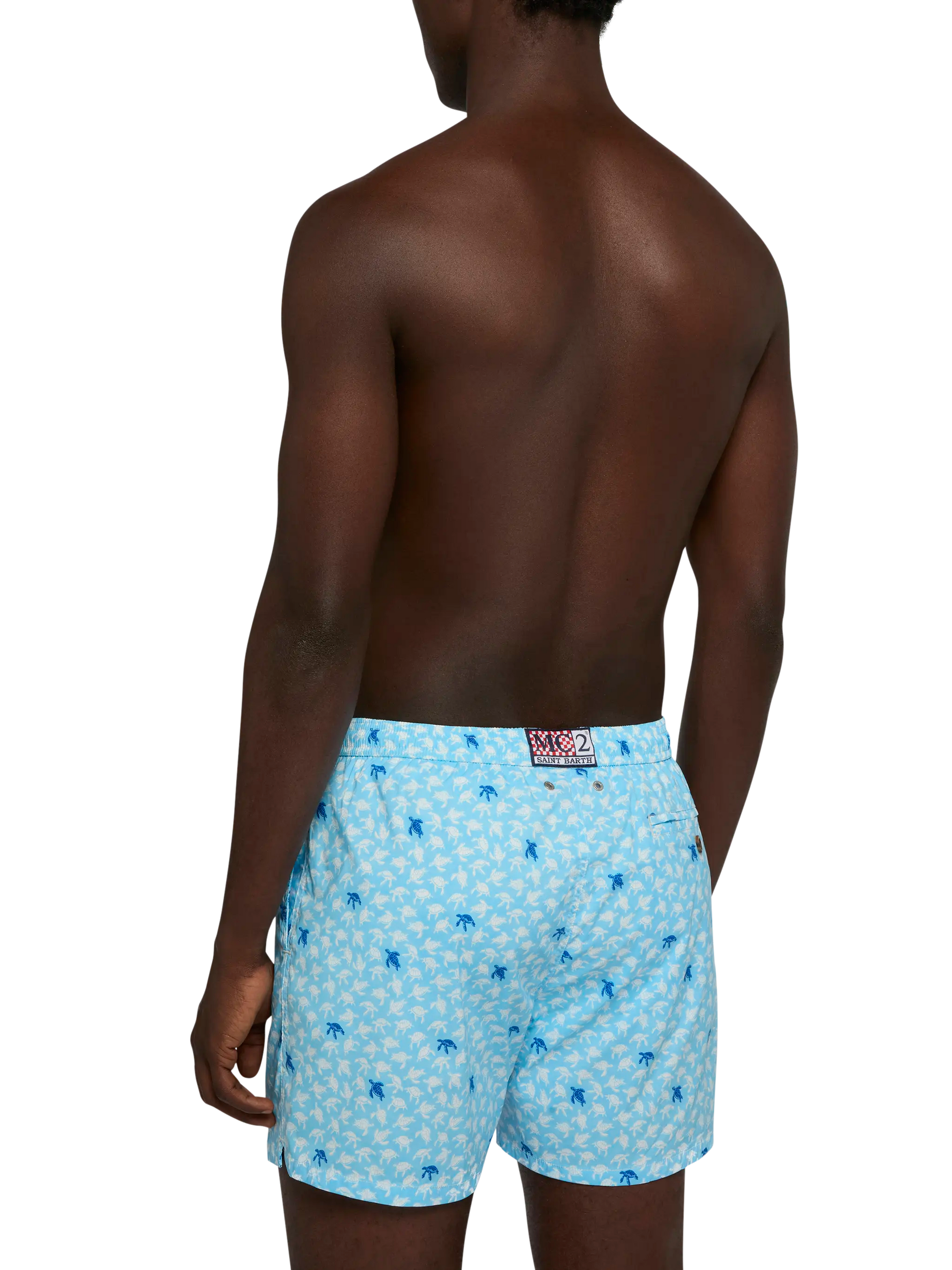 Comfort Light swim shorts with sea turtle print - MC2 Saint Barth