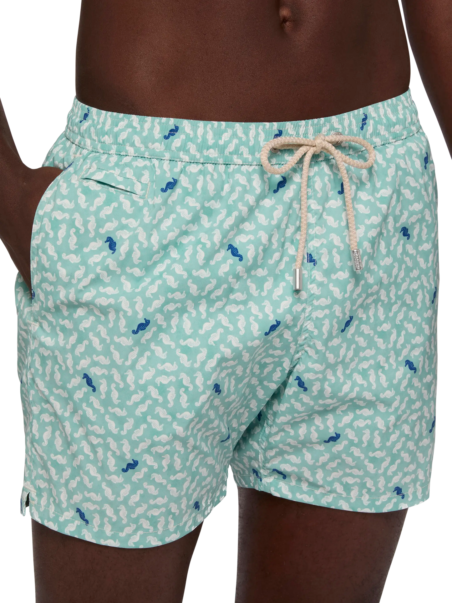 Comfort Light swim shorts with sea horse print - MC2 Saint Barth