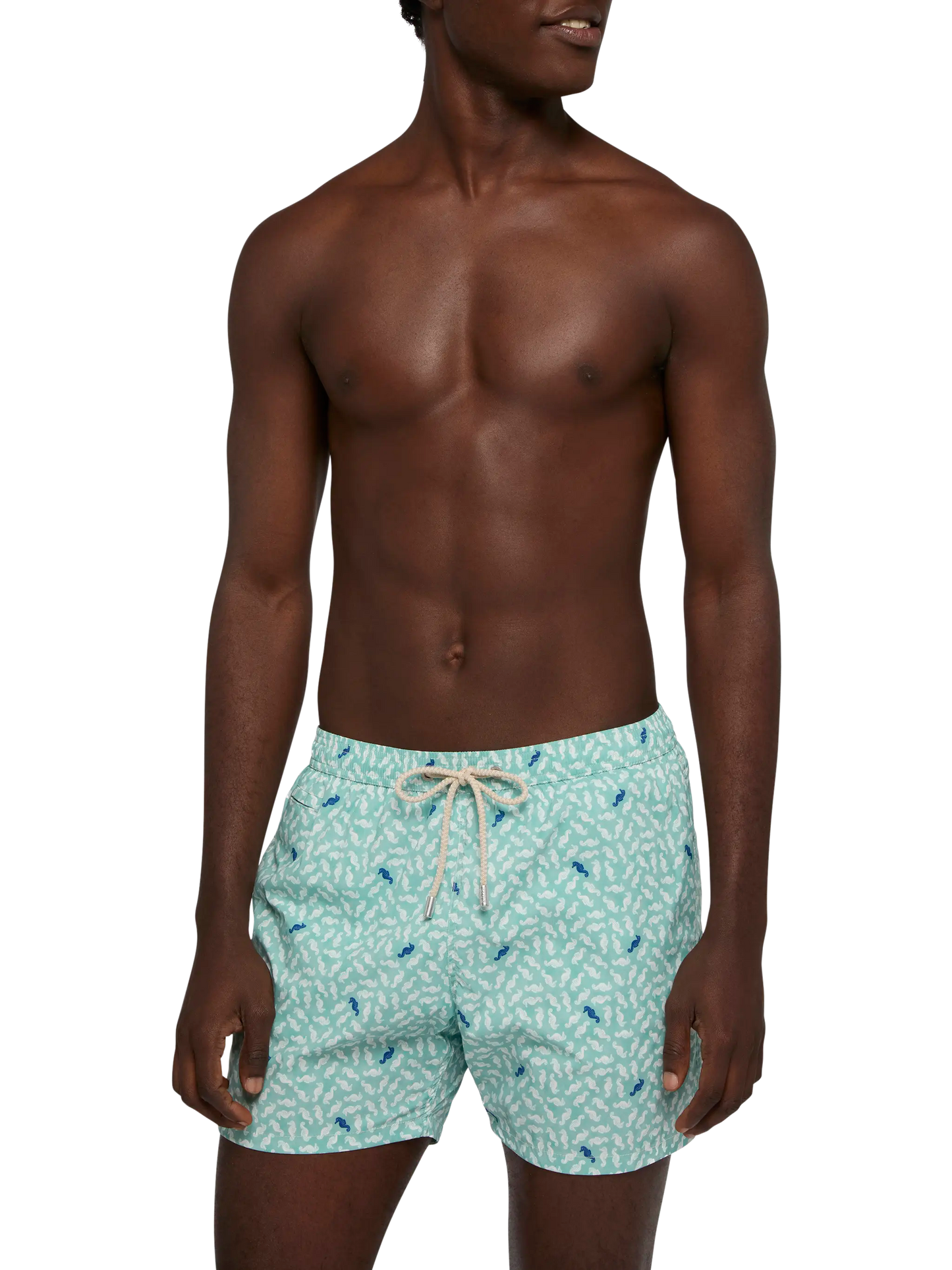 Comfort Light swim shorts with sea horse print - MC2 Saint Barth