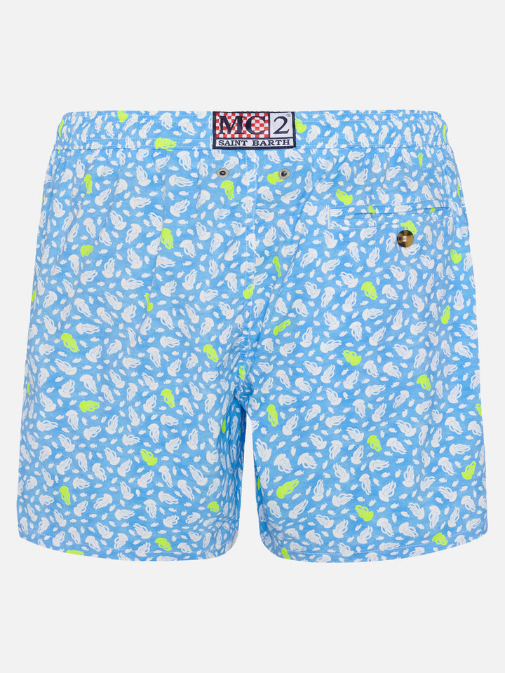 Badeshorts Comfort Light mit Quallen-Print