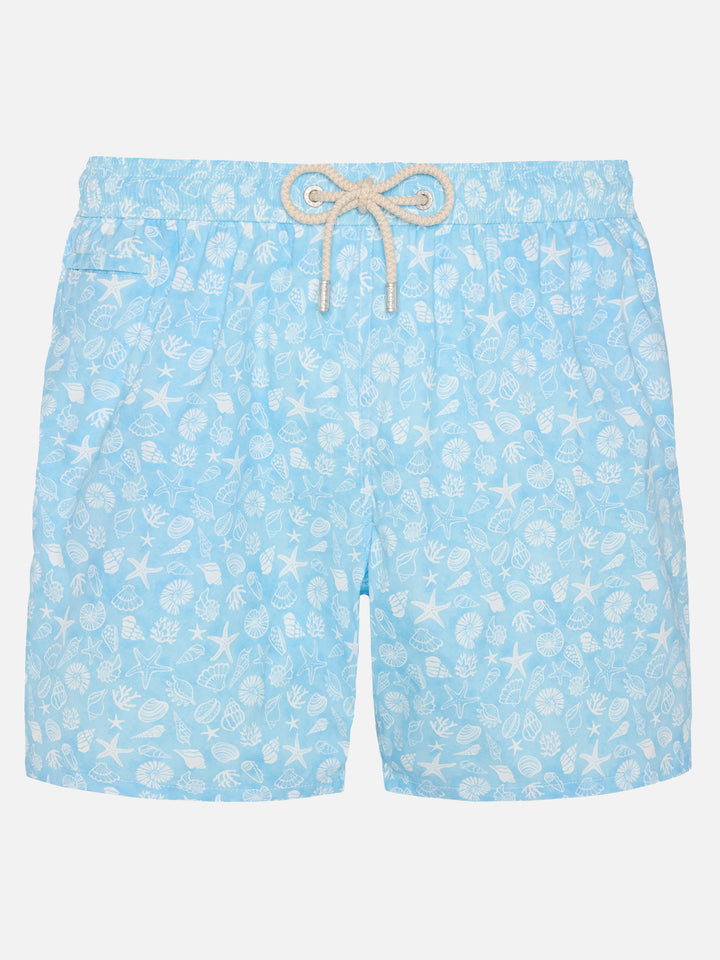 Comfort Light Badeshorts mit Muschel-Print