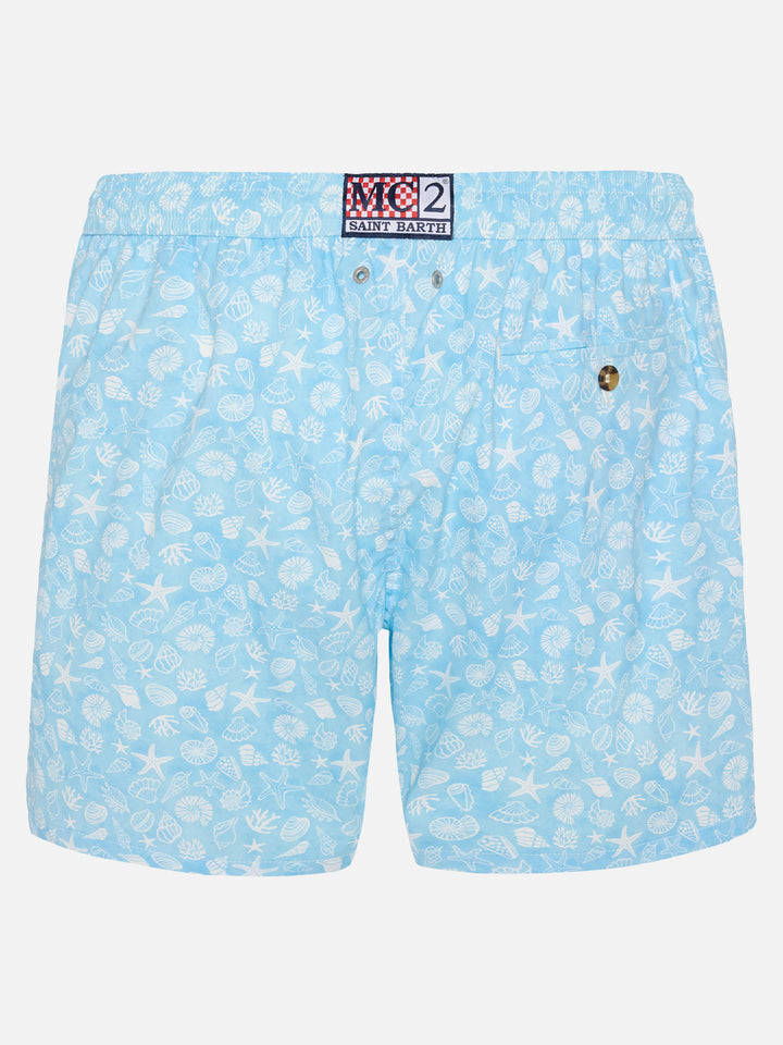 Comfort Light Badeshorts mit Muschel-Print