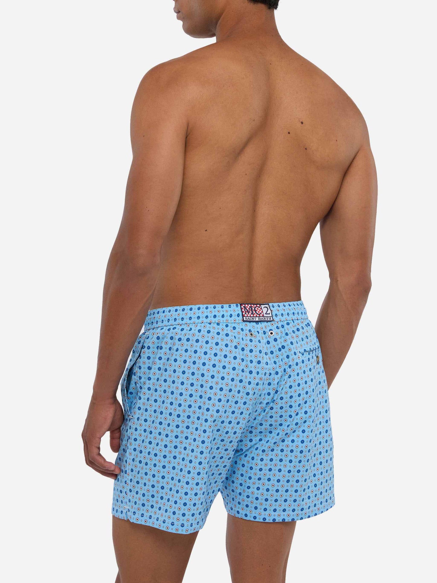 Comfort Light swim shorts with micro tie print