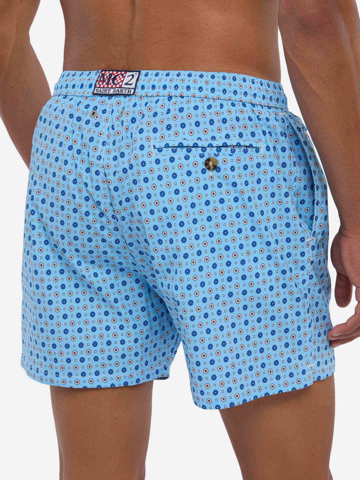 Comfort Light swim shorts with micro tie print