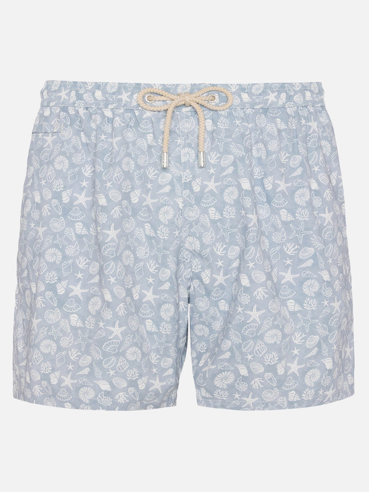 Comfort Light swim shorts with shells print