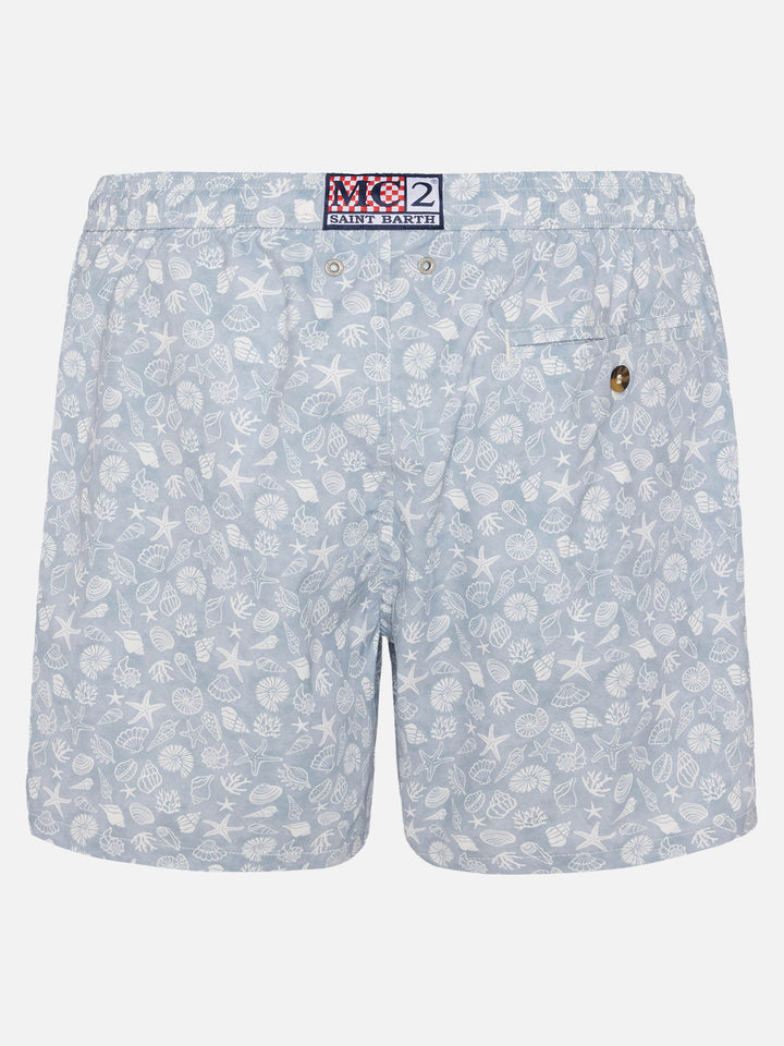 Comfort Light swim shorts with shells print