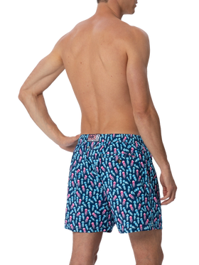 Comfort Light classic stretch swim shorts with jellyfishes print - MC2 Saint Barth