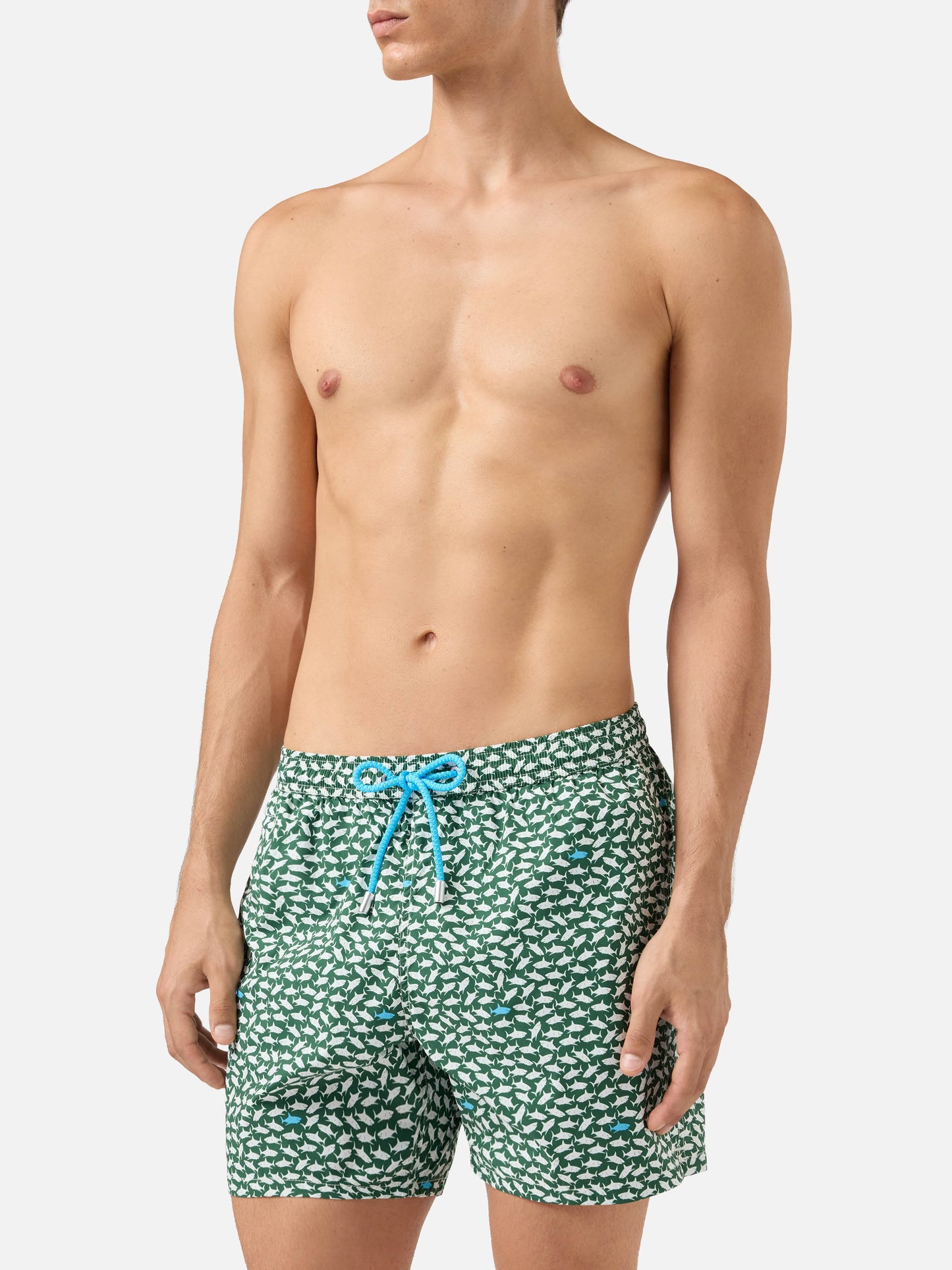 Comfort Light swim shorts with sharks print