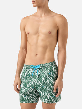 Comfort Light swim shorts with sharks print