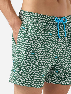 Comfort Light swim shorts with sharks print