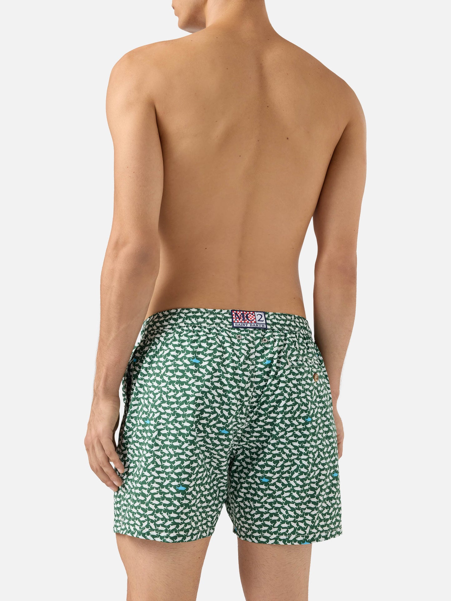 Comfort Light swim shorts with sharks print