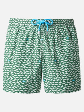 Comfort Light swim shorts with sharks print