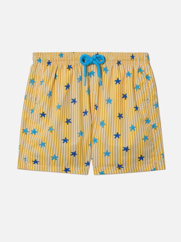 Bañador Boy Comfort Light Jr con estampado de estrellas de mar 