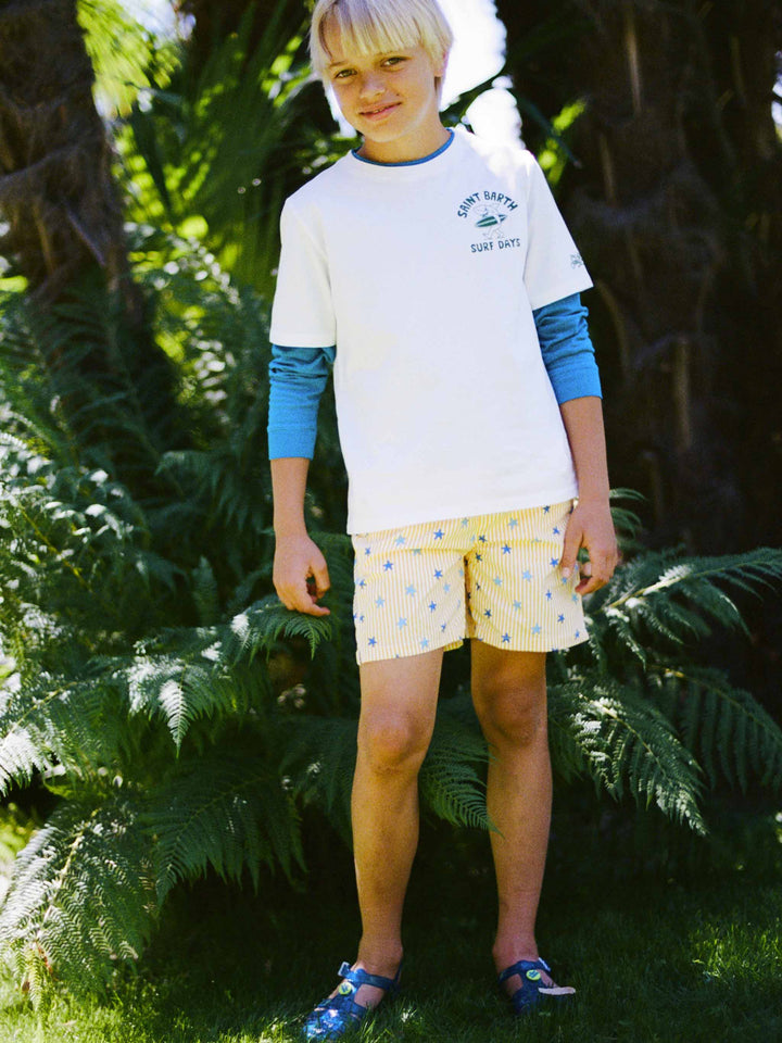 Bañador Boy Comfort Light Jr con estampado de estrellas de mar 