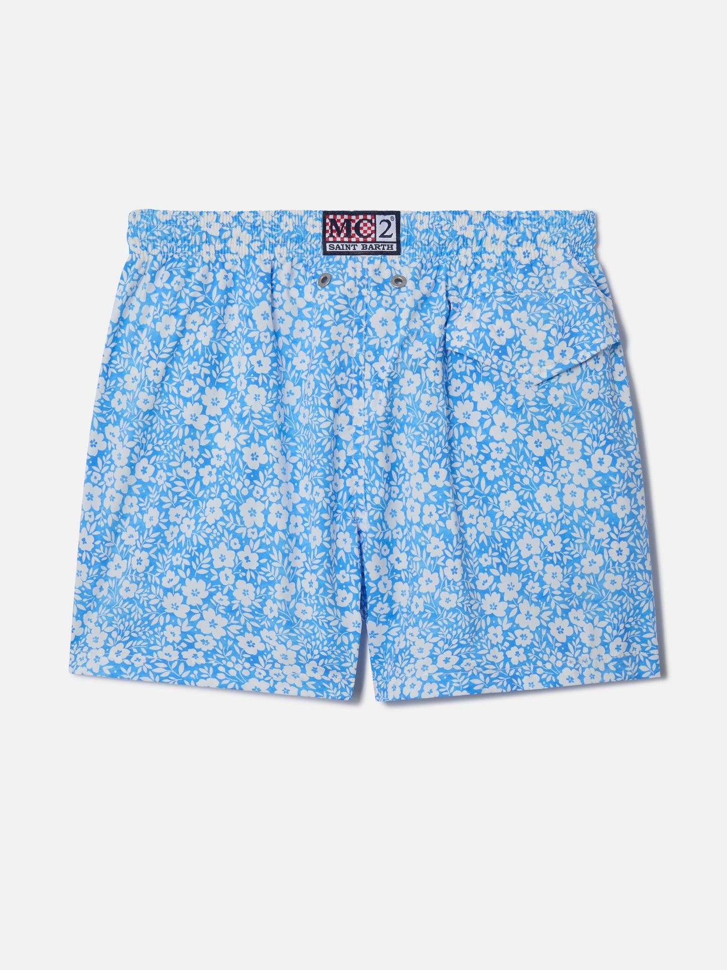 Costume classico elasticizzato Comfort Light Jr con stampa floreale