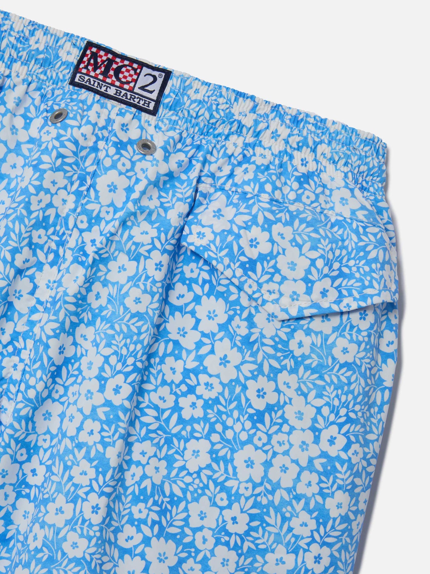 Costume classico elasticizzato Comfort Light Jr con stampa floreale